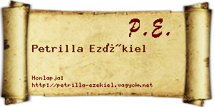 Petrilla Ezékiel névjegykártya